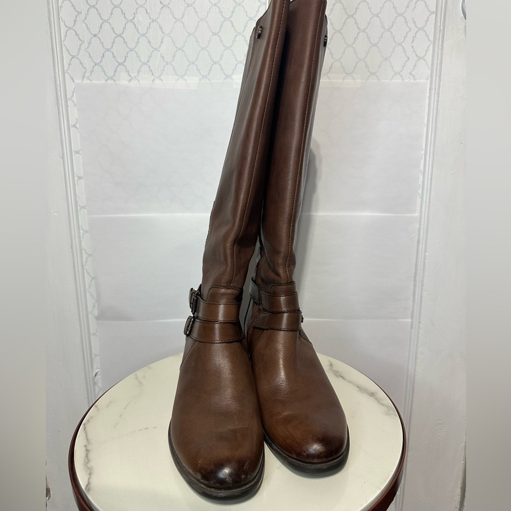 Bussola Trapani Knee High Riding Boots EU 39 8.5 brown Leather - Picture 4 of 9